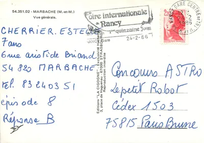 A Cigogne — Vista geral — Edições 'LA CIGOGNE' — Verso