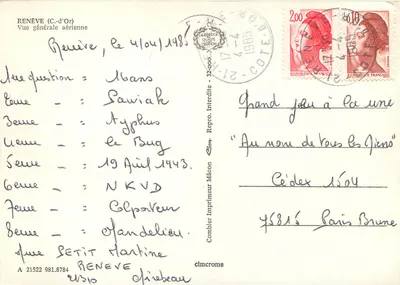Renéve (C.-d'Or) — Vista geral aérea — Combière Impressor Macon — Verso