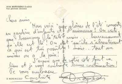 Marvejols (Lozère) — Visão geral aérea — Impressor Mâcon (38-00) — Verso