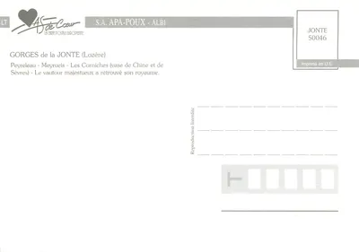 Góry Jonte — Lozère — S.A. APA-POUX - ALBI, nr S0046 — Rewers