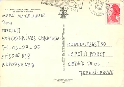 A Loire e o Castelo — Brives-Charensac — Edições do Gabier — Verso