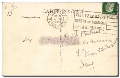 Il Pane di Zucchero — Sainte-Adresse — G.F. Le Havre — Verso