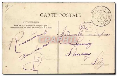 Herinnering aan de Normandie — collage van lokale scènes — uitgever onbekend — Achterkant