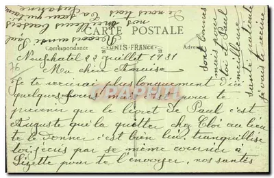 Neufchâtel-en-Bray - A Caixa de Economia — J. Hameury, editor — Verso