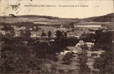 Neufchâtel-en-Bray (Seine-Inf.) — Vista geral tirada da Ceriseraie — Foto Noury, B. Join, editor