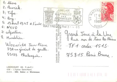 Igreja de São Henrique — Libercourt (62) — Combiér Imprimeur — Verso