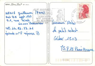 Criança com vela — série Mary May n° 563/4 — editor Mary May — Verso
