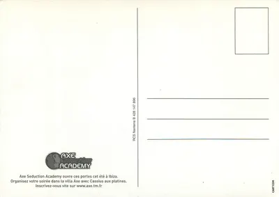 Gel Douche Axe — publicidade para várias variantes — Axe Academy — Verso