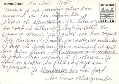 Saarbrücken — Landeshauptstadt — Schöning Verlag, n° 7071 — Achterkant