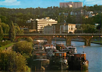 Saarbrücken — Parte junto ao rio Saar — BILD-DRUCK & VERLAG HOLSTEN