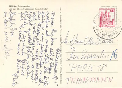 Bad Schussenried — Local turístico — Bildverlag Arthur L. Traut — Verso