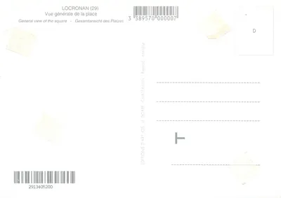 Locronan (29) — Visão geral da praça — Éditions d'Art JOS. LE DOARE — Verso