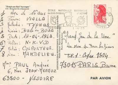 Auvergne — Outono — Éditions Pumas-Montpeyroux — Verso