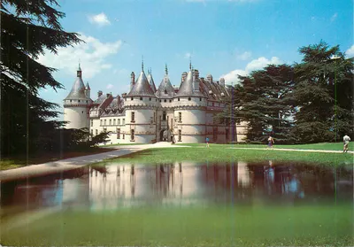 Castelo de Chaumont-sur-Loire — vista com reflexo na água — ARTAUD Frères, n° 68