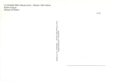 La Chaise-Dieu — Abadia Saint-Robert — Éditions D. PIGNOL — Verso
