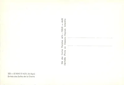 Entrada das Salas da Gruta — Le Mas d'Azil (Ariège) — APA - POUX — Verso