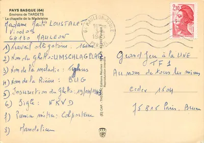 Kaplica św. Marii Magdaleny — Okolice Tardets (64) — Wydawnictwo IRIS — Rewers