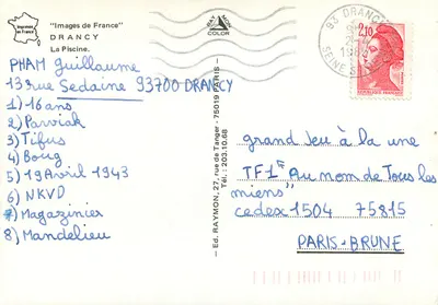 Basen w Drancy — Drancy — Wyd. RAYMON, 27, rue de Tanger - 75019 Paryż — Rewers