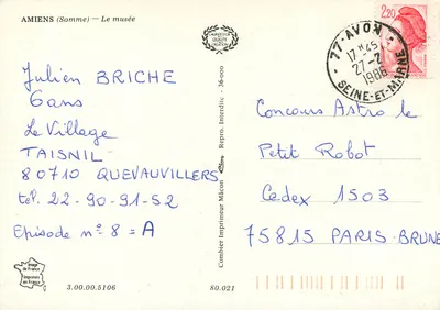 Amiens (Somme) — Il museo — Editore Combier — Verso
