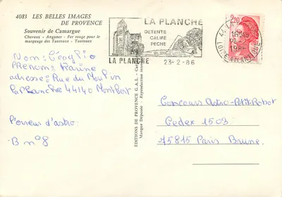 Camargue — Lembrança de Camargue — Éditions de Provence G.A.L. — Verso
