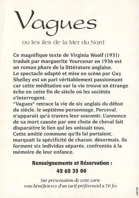 Ondas — ou as ilhas do Mar do Norte — Mairie de Paris — Verso