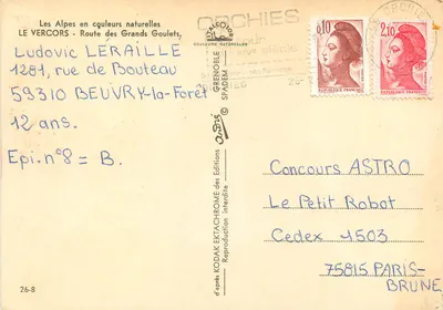 Alpy w naturalnych kolorach — LE VERCORS - Trasa Wielkich Przepaści — Wydawnictwo SPÄDEM, n°26-8 — Rewers