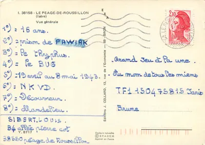 Le Péage-de-Roussillon — Widok ogólny — Wydawnictwo J. Cellard — Rewers