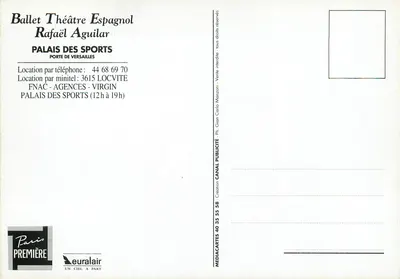 Rafaël Aguilar — Balet Hiszpański — Palais des Sports, Porte de Versailles — Rewers