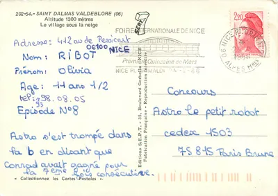 Saint-Dalmas-Valdeblore — aldeia sob a neve — Edições S.E.P.T. — Verso