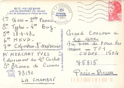 Arco de Campanus — Aix-les-Bains — editor AS — Verso