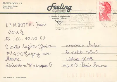 Dwa drzewa z żółkimi liśćmi — Frondaisons / 3 — Feeling Comdier — Rewers