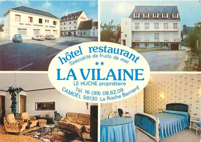 Hotel e Restaurante La Vilaine — especialidade em frutos do mar — Le Huche proprietário — Camoël 56130