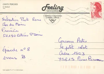Kot w środku bań — Feeling — Éditions et Impressions Combier/Mâcon — Rewers