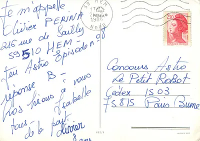 Dorosła kozica i młody koziołek — wydawca PEREA, nr 692/4 — Rewers