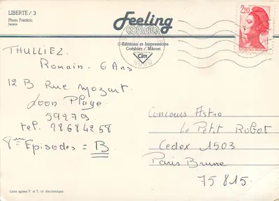 Goéland w locie — Feeling — Wydawnictwo i Drukarnia Combier / Macon — Rewers