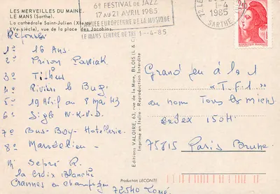 Katedra św. Juliana — Le Mans (Sarthe) — Wydawnictwo Valoire — Rewers
