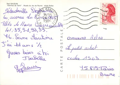 Donna di Tahiti — Paul Gauguin — cliché Bulloz — Verso