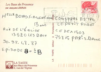 Vista de los Baux-de-Provence — por Jacques LEBRUN — editor LA TASTE — Reverso