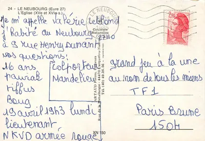 Igreja de São Pedro de Neubourg — Eure 27 — Editor Couleurs Naturelles, n° 24 — Verso