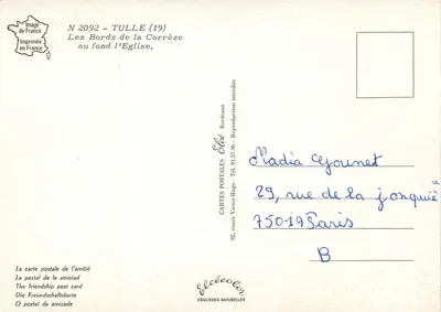 Tulle (19) — Brzegi Corrèze z dala katedra — Élécé — Rewers