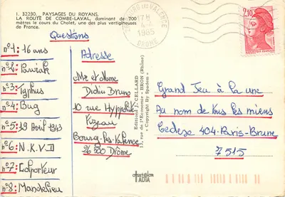 Trasa Combe-Laval — Dauphiné — Wydawnictwo J. Cellard — Rewers
