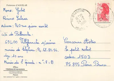 O Castelo de Aguilar — Fortaleza de Aguilar — Éditions & Impressions Combier, Macon — Verso