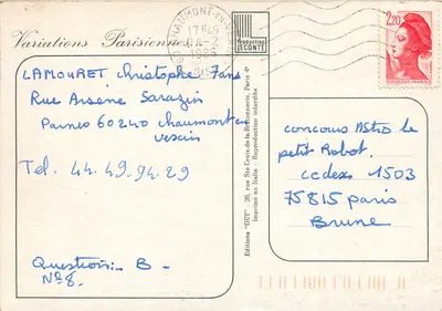 Sacro-Coração de Montmartre — vista artística — Guy, n°8 — Verso