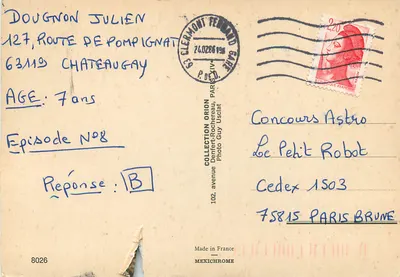 Marmota — texto humorístico — Coleção Guy Usclat, n°8026 — Verso