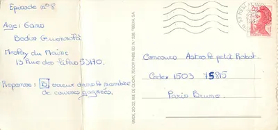 Crianças brincando com uma carta — Constanzza — editor UNIDE, N° 238 — Verso