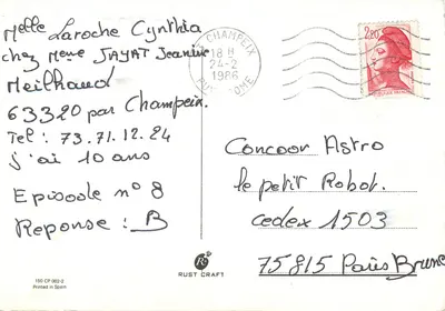 Dois jovens patinadores — ilustração — Rust Craft, n° 150 CP 002-2 — Verso