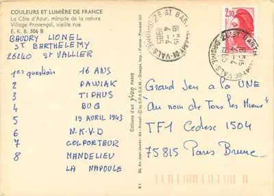 Vila Provençal — velha rua — Yvon — Verso