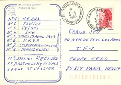 Saint-Uze (Drôme) — À beira da água — S.A.D. 8 r. Sergent Bobillot, Grenoble — Verso