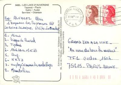 I Laghi d'Avverno — Edizioni del Lys, Clermont-Ferrand, n° 0483 — Verso