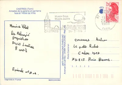 Arcydy i parter przed Hotelem de Ville — Castres (Tarn) — (MT) Editions de Larrieu — Rewers